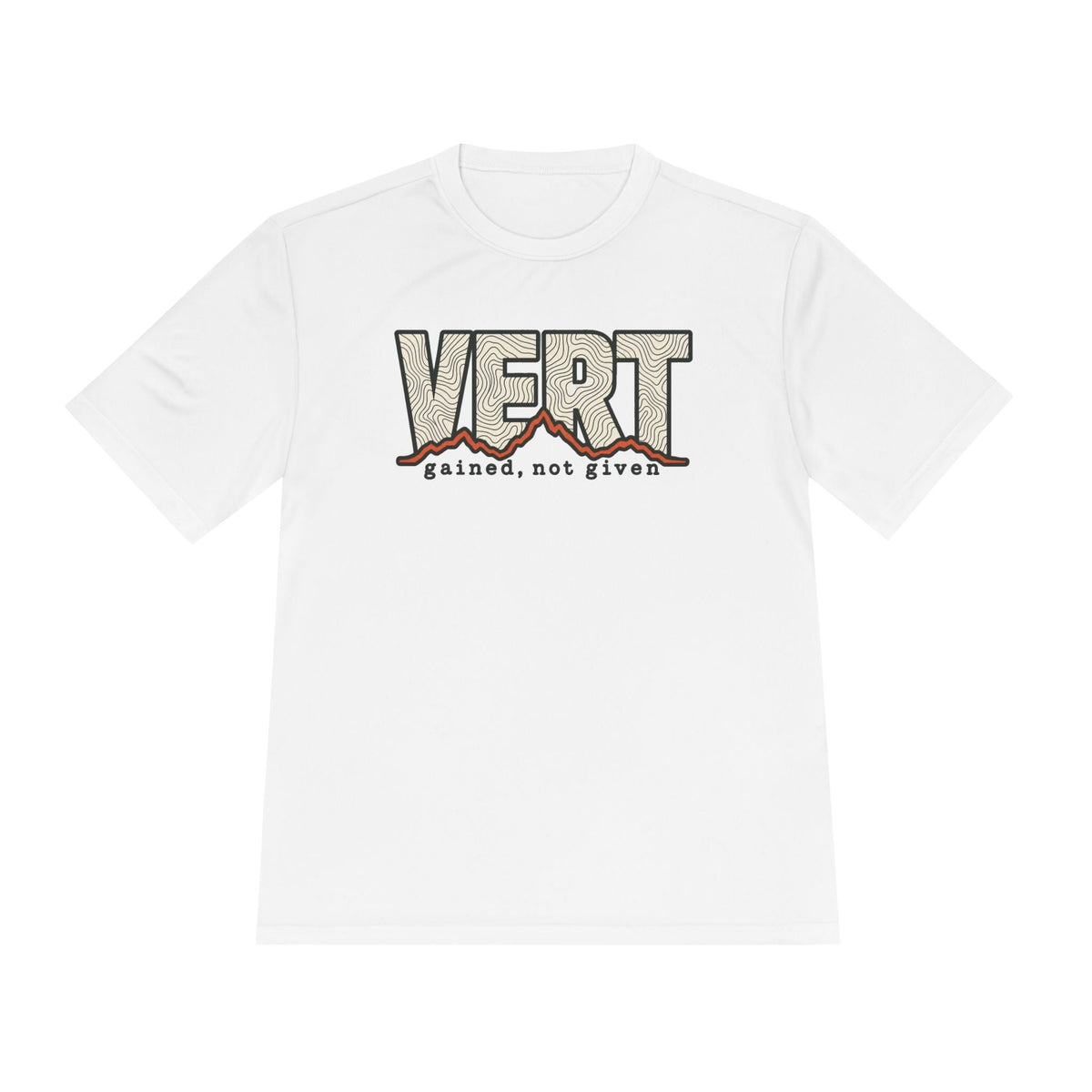 Vert Gained, Not Given Trail Running Performance T-Shirt -XS - Sloth & Duck
