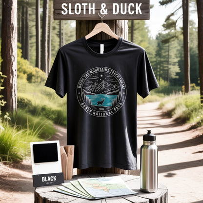 "Where The Mountains Touch The Sky" Banff National Park T-Shirt - S - Sloth & Duck