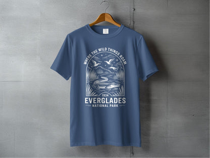"Where The Wild Things Roam" Everglades National Park T-Shirt - S - Sloth & Duck