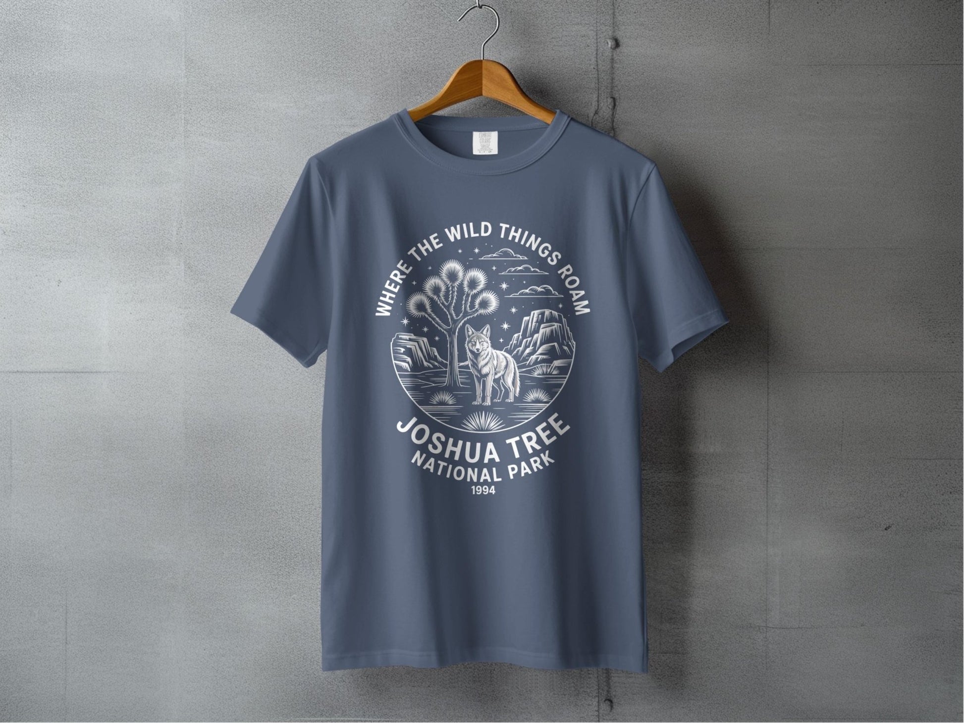 "Where the Wild Things Roam" Joshua Tree National Park T-Shirt - S - Sloth & Duck