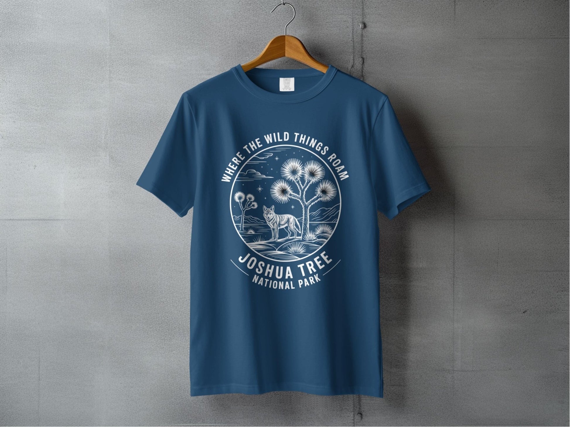 "Where The Wild Things Roam" Joshua Tree National Park T-Shirt - S - Sloth & Duck