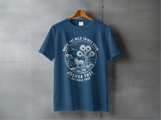 "Where The Wild Things Roam" Joshua Tree National Park T-Shirt - S - Sloth & Duck