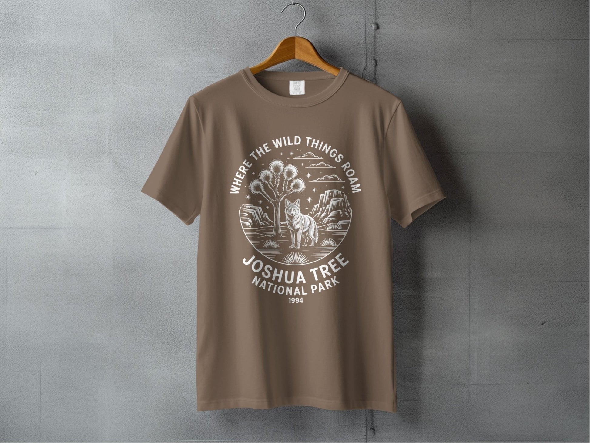 "Where the Wild Things Roam" Joshua Tree National Park T-Shirt - S - Sloth & Duck