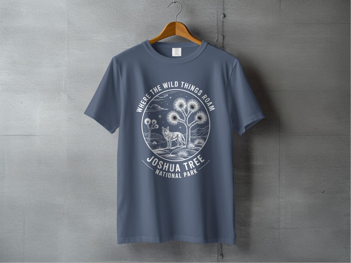 "Where The Wild Things Roam" Joshua Tree National Park T-Shirt - S - Sloth & Duck