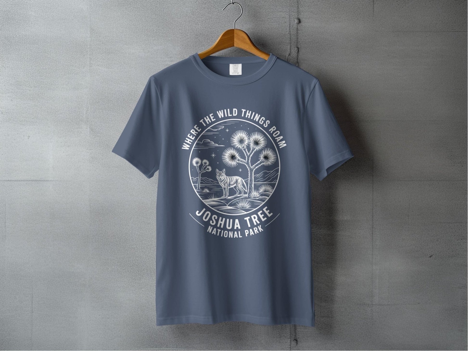 "Where The Wild Things Roam" Joshua Tree National Park T-Shirt - S - Sloth & Duck