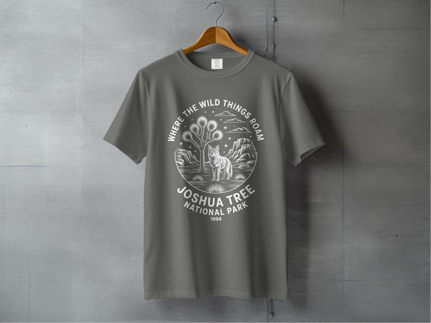 "Where the Wild Things Roam" Joshua Tree National Park T-Shirt - S - Sloth & Duck