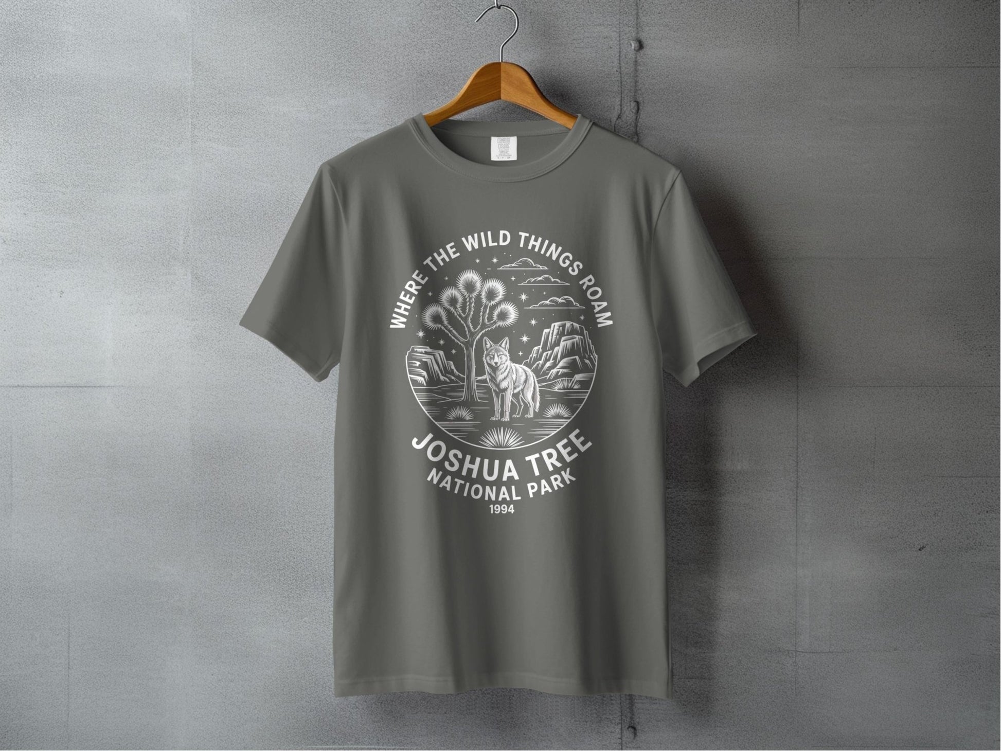 "Where the Wild Things Roam" Joshua Tree National Park T-Shirt - S - Sloth & Duck