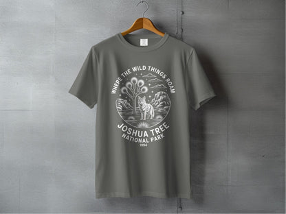 "Where the Wild Things Roam" Joshua Tree National Park T-Shirt - S - Sloth & Duck