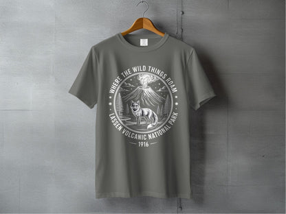 "Where The Wild Things Roam" Lassen Volcanic National Park Shirt - S - Sloth & Duck