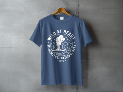 "Wild At Heart" Yellowstone National Park T-Shirt - S - Sloth & Duck