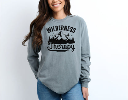 "Wilderness Therapy" Long Sleeve Shirt - Long Sleeve T-Shirt - Sloth & Duck