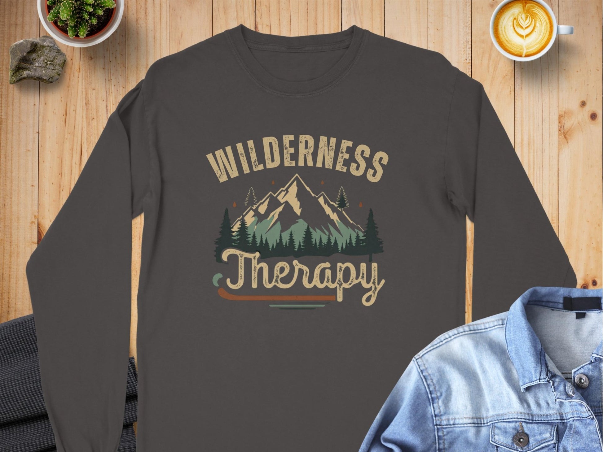 "Wilderness Therapy" Long Sleeve Shirt - Long Sleeve T-Shirt - Sloth & Duck