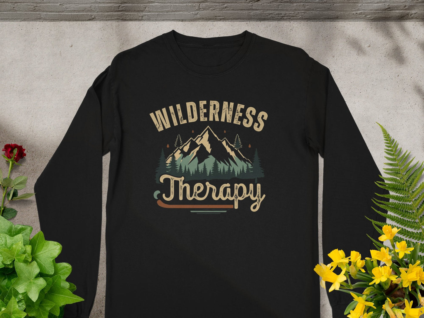 "Wilderness Therapy" Long Sleeve Shirt - Long Sleeve T-Shirt - Sloth & Duck