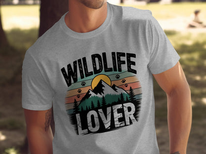 "Wildlife Lover" T-Shirt featuring Mountain Design - T-Shirt - S - Sloth & Duck