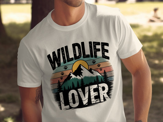 "Wildlife Lover" T-Shirt featuring Mountain Design - T-Shirt - S - Sloth & Duck