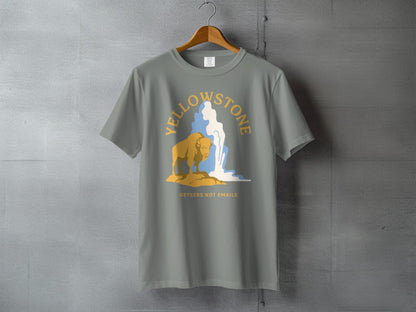 Yellowstone National Park Geysers Not Emails Graphic Tee - S - Sloth & Duck