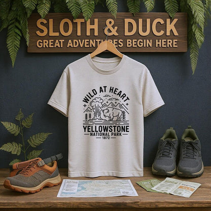 Yellowstone National Park T-Shirt - S - Sloth & Duck