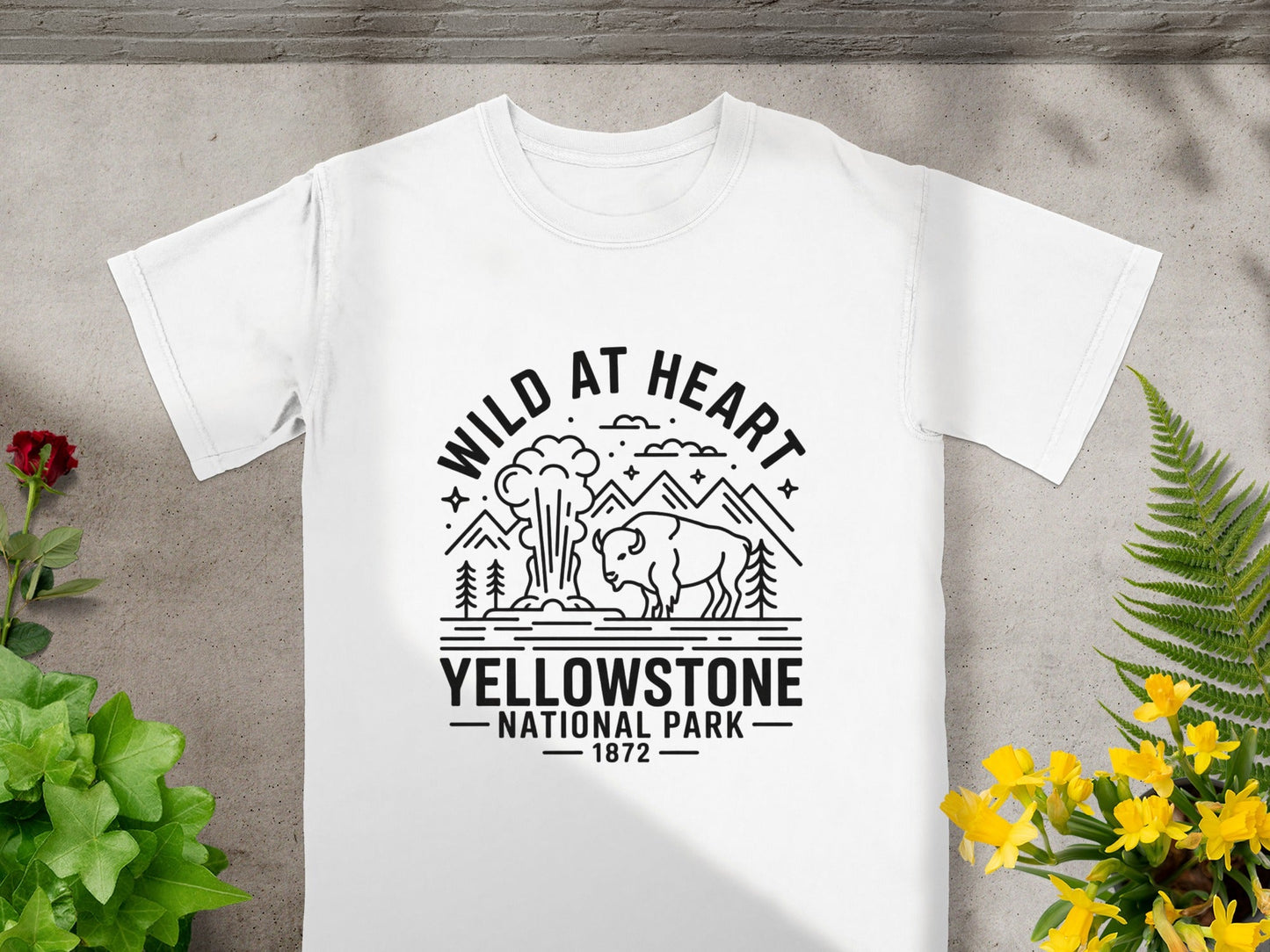 Yellowstone National Park T-Shirt - S - Sloth & Duck