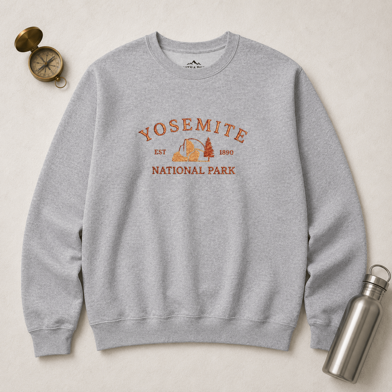 Yosemite National Park Crewneck Sweatshirt -S - Sloth & Duck