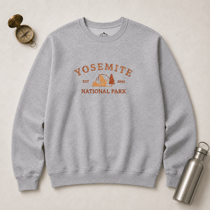 Yosemite National Park Crewneck Sweatshirt -S - Sloth & Duck