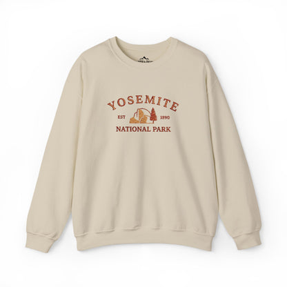 Yosemite National Park Crewneck Sweatshirt -S - Sloth & Duck