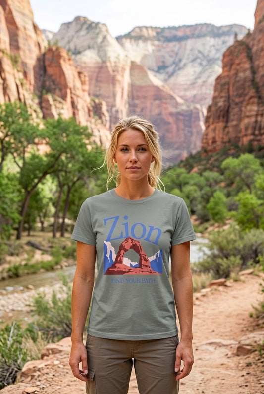 Zion National Park "Find Your Path" T-Shirt - S - Sloth & Duck