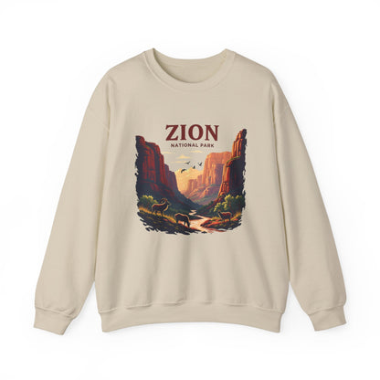 "Zion National Park" Sweatshirt - Sand - Sloth & Duck