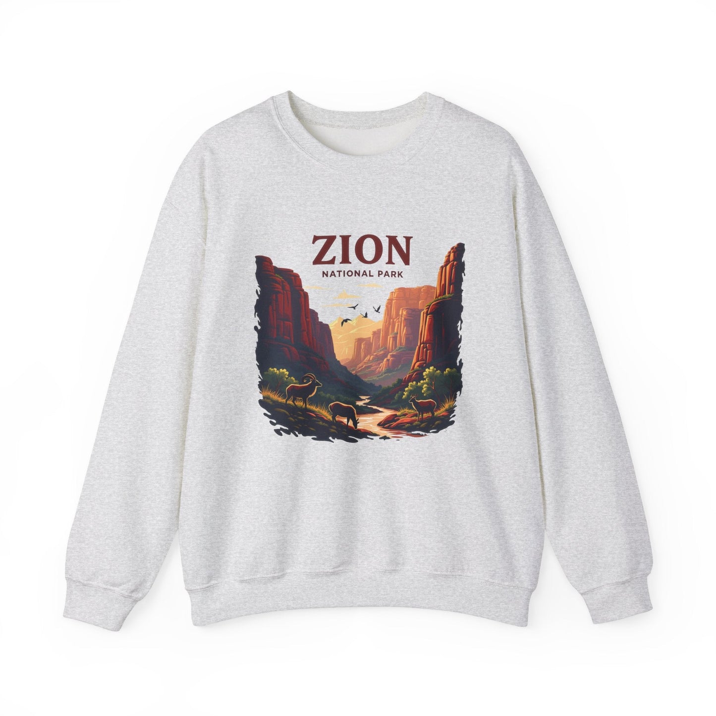 "Zion National Park" Sweatshirt - Ash - Sloth & Duck