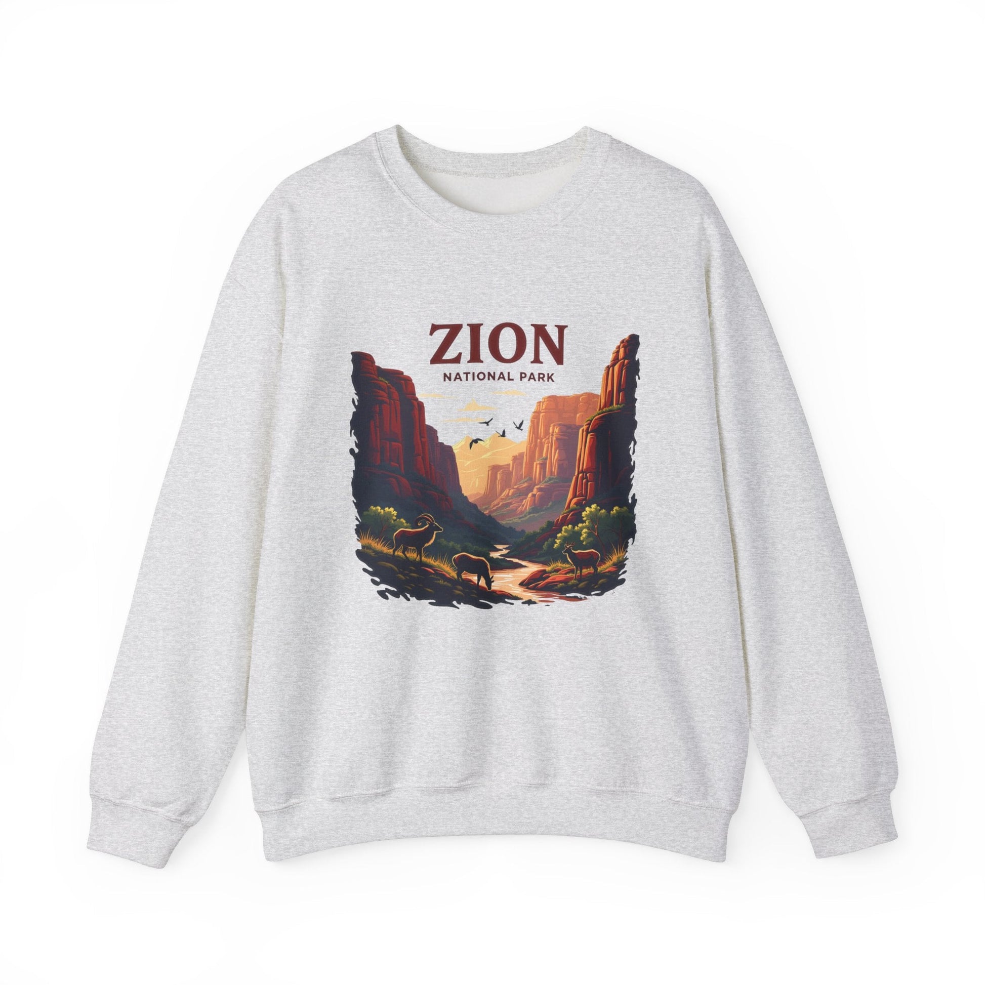 "Zion National Park" Sweatshirt - Ash - Sloth & Duck