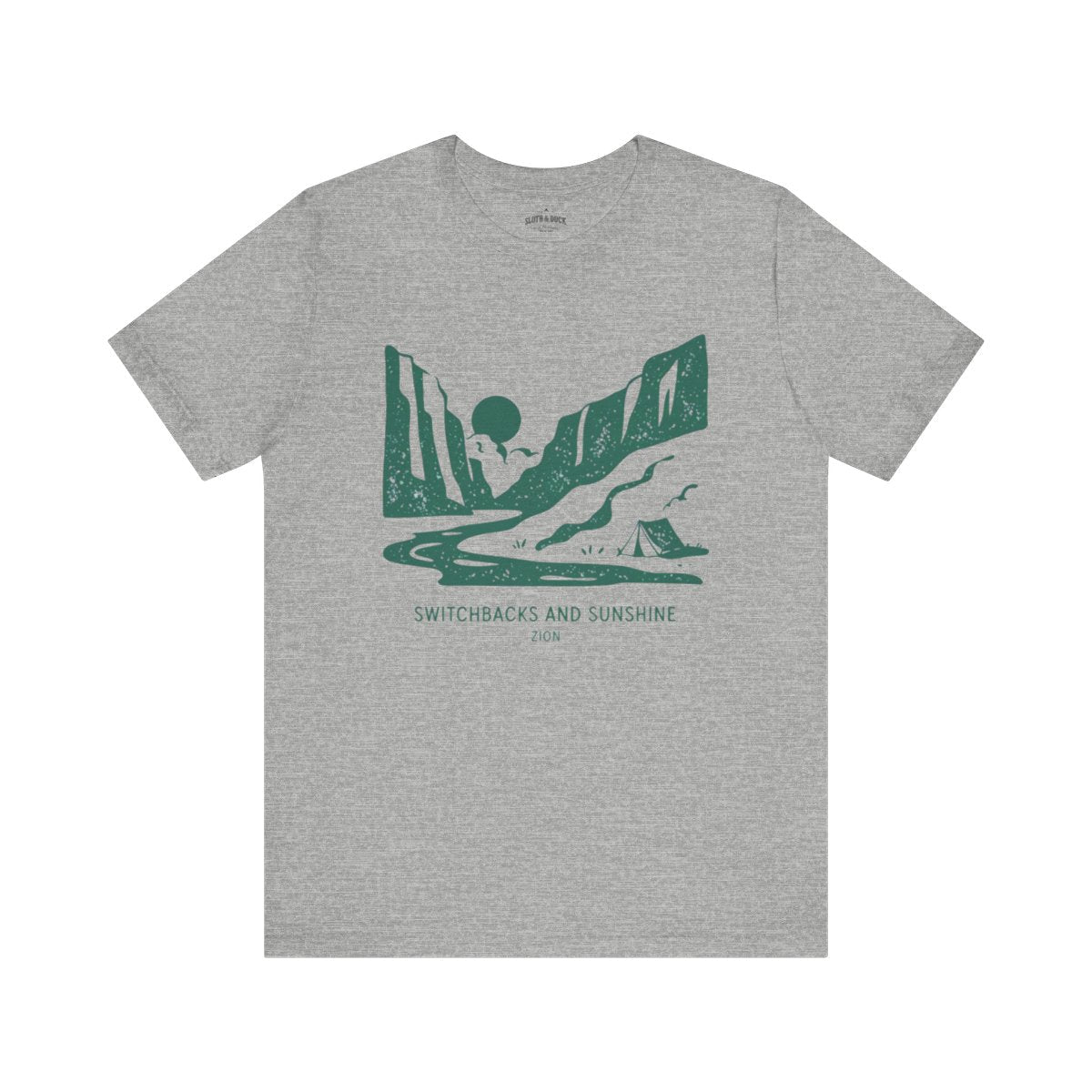 Zion National Park T-Shirt | Switchbacks & Sunshine Adventure Tee - S - Sloth & Duck